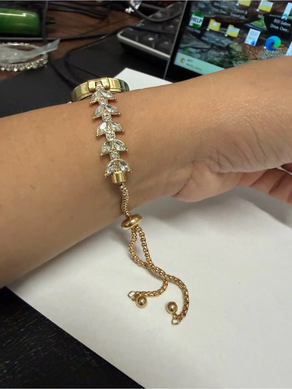 Gold Crystal-Accent Women's Watch - Gold Tone